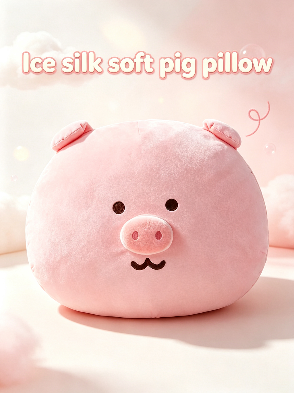 Ice silk soft pig pillow