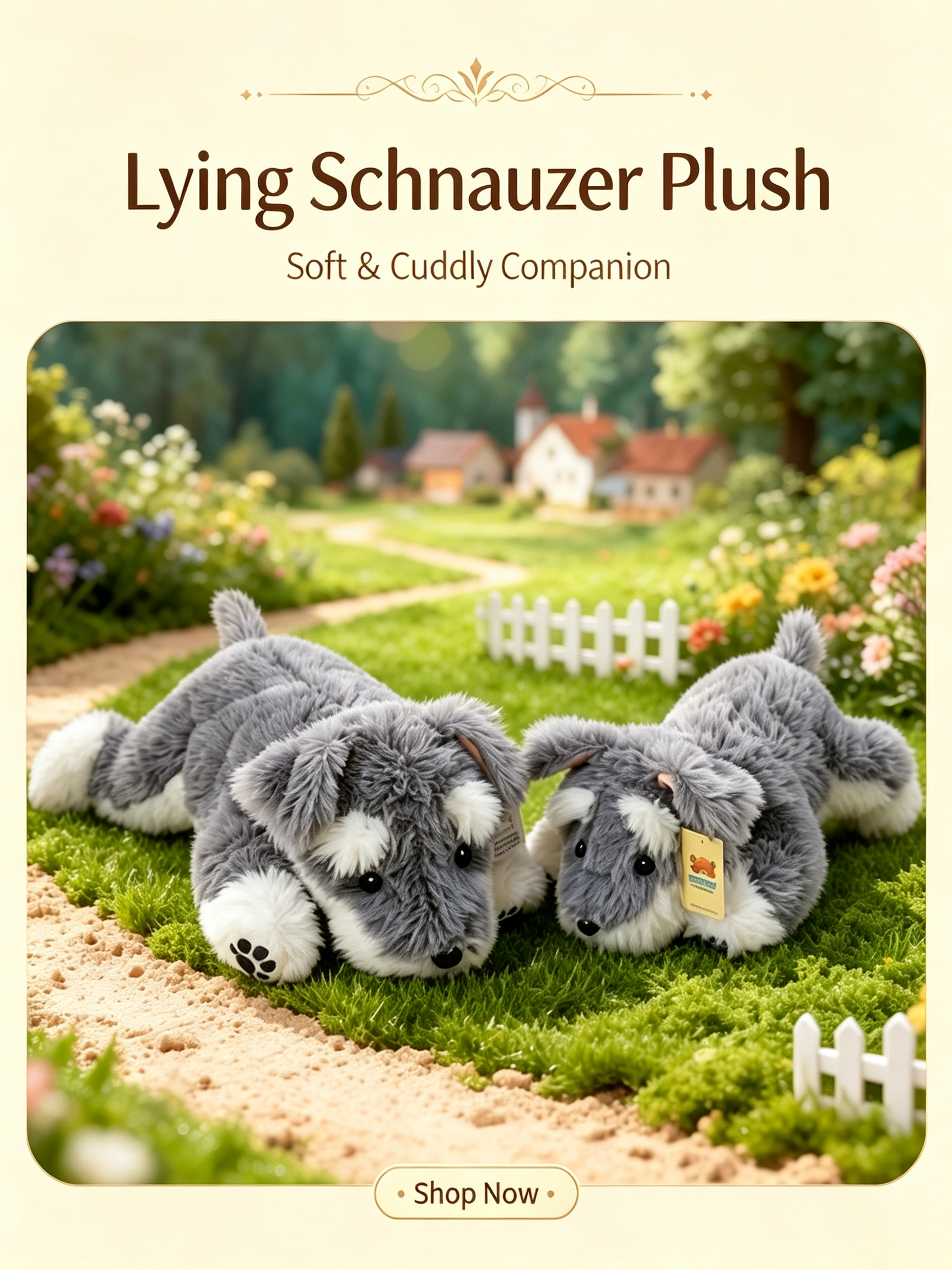 Lying Schnauzer Plush