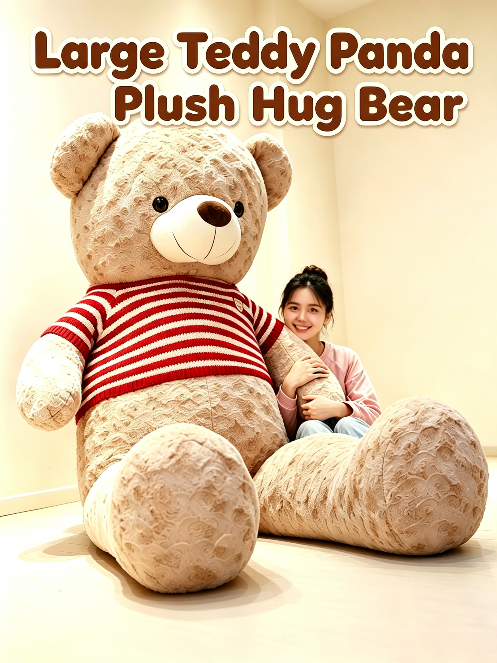 Large Teddy Panda Plush Hug Bear