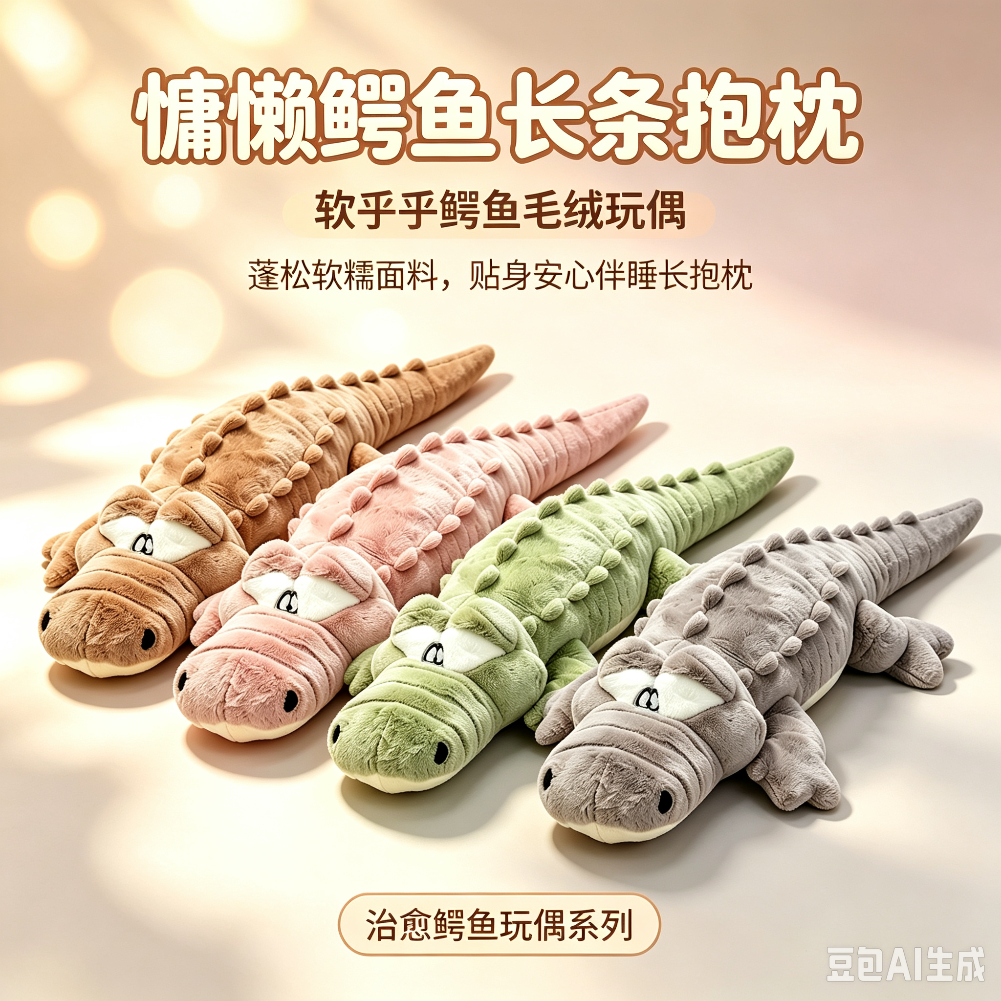 Lazy Crocodile Long Pillow