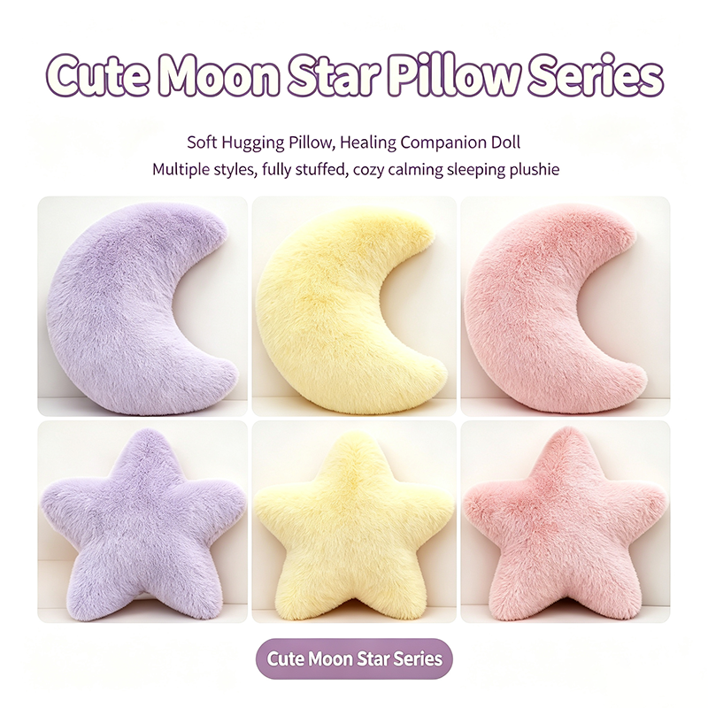 Cute Moon Star Pillow Series